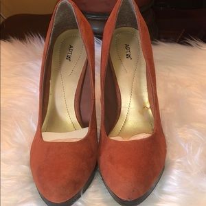 Burnt Orange Suede Heel